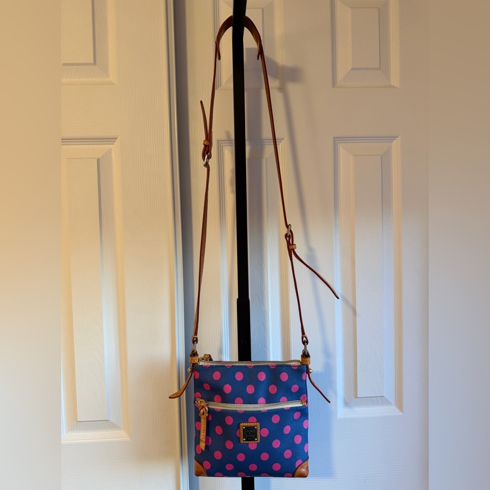 Dooney & Bourke Blue and Pink Polka Dots Crossbody
Bag Women’s - Picture 13 of 13